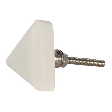 Ajtófogantyú háromszög alakú fehér,kerámia 3x3x5cm, CLEEF.64796 Ajtófogantyú háromszög alakú fehér,kerámia 3x3x5cm, CLEEF.64796