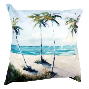 Textil párnahuzat 45x45cm, 100% polyester,pálmafás, CLEEF.KT021.299