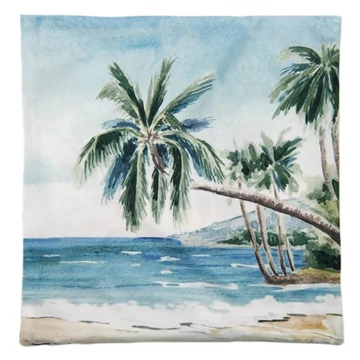 Textil párnahuzat 45x45cm, 100% polyester,pálmafás, CLEEF.KT021.300