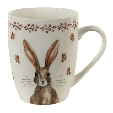 Porcelán bögre 350ml nyuszis,Rustic Easter Bunny, CLEEF.REBMU