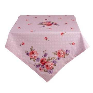 Asztalterítő 130x180cm, 100% pamut, Dotty Rose, CLEEF.DTR03