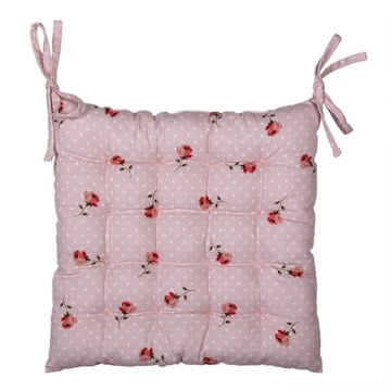 Székpárna 40x40cm kötős 100% pamut, Dotty Rose, CLEEF.DTR29