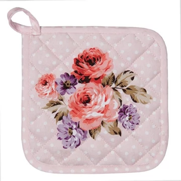 Edényalátét 20x20cm, 100% pamut, Dotty Rose, CLEEF.DTR45