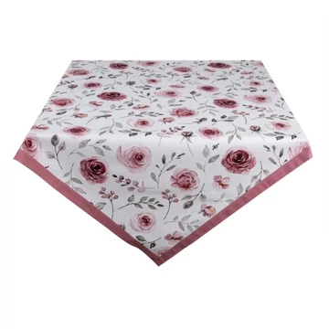 Asztalterítő 100x100cm, 100% pamut,Rustic Rose, CLEEF.RUR01