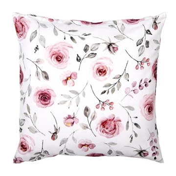 Párnahuzat 40x40cm, 100% pamut,Rustic Rose, CLEEF.RUR21