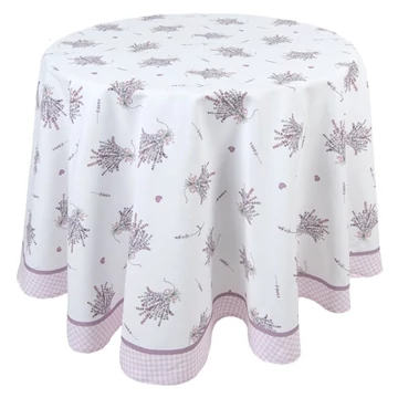 Asztalterítő 170cm,100% pamut, Lavender Garden, CLEEF.LAG07