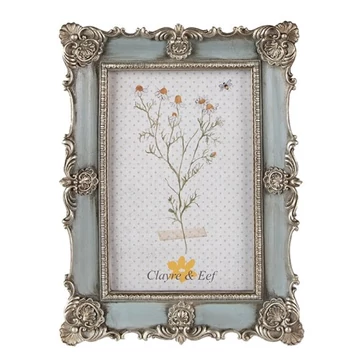 Világoskék képkeret ezüstös díszítéssel 15x2x20/10x15cm, CLEEF.2F0995
