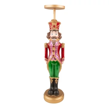 Gyertyatartó diótörő, műanyag figura 11x10x42cm, CLEEF.6PR3787