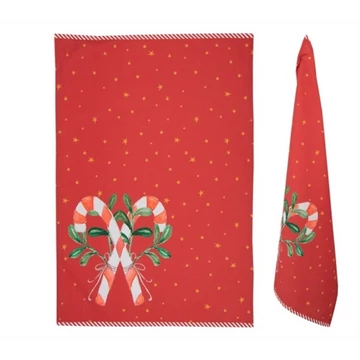 Konyharuha 50x70cm, 100% pamut, Happy Little Christmas, CLEEF.HLC42-1