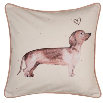 Párnahuzat 40x40cm, 100% pamut, Dachshund Love, CLEEF.DHL21