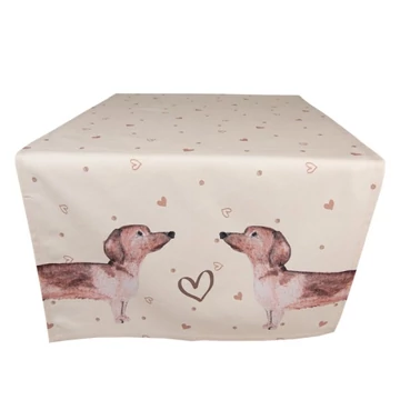 Asztali futó 50x140cm, 100% pamut,Dachshund Love, CLEEF.DHL64