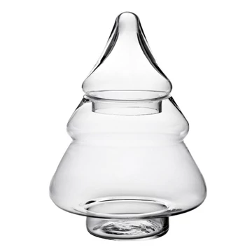 Üveg bonbonier 13x29cm, fenyőfa, CLEEF.6GL4222