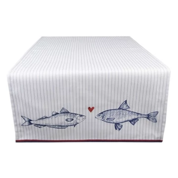 Asztali futó 50x140cm, 100% pamut, Sun, Sea and Fish, CLEEF.SSF64 Asztali futó 50x140cm, 100% pamut, Sun, Sea and Fish, CLEEF.SSF64