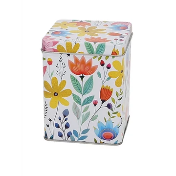 Fémdoboz, 88x88x113mm,200g, Flowers, T.B.FLW899