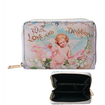 Pénztárca 10x15cm, műanyag, angyalos, CLEEF.JZPU0002-02
