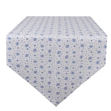 Asztali futó 50x160cm 100% pamut, Blue Rose Blooming, CLEEF.BRB65