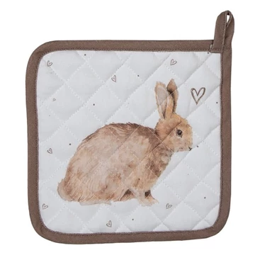 Edényalátét 20x20cm, 100% pamut, Bunnies in Love, CLEEF.BSLC45