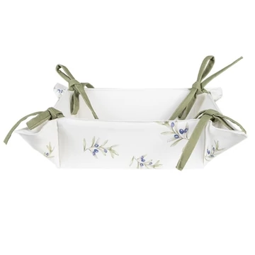 Kenyérkosár 35x35x8cm,100% pamut, Olive Fields, CLEEF.OLF47 Kenyérkosár 35x35x8cm,100% pamut, Olive Fields, CLEEF.OLF47