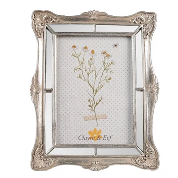 Képkeret ezüstös, sarokdísszel, 20x24/13x18cm, műanyag, CLEEF.2F1113