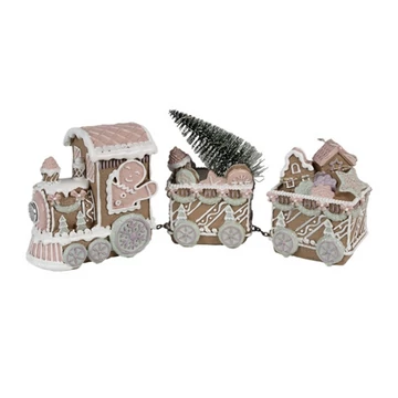 Mézeskalács vonat LED-es, 30x7x12cm, CLEEF.6PR4315