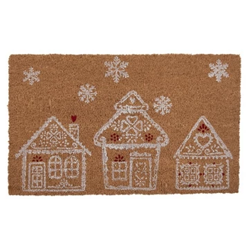 Lábtörlő 75x45cm, kókusz-PVC, Gingerbread Bliss, CLEEF.GBBMC-1