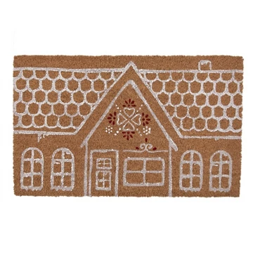 Lábtörlő 75x45cm, kókusz-PVC, Gingerbread Bliss, CLEEF.GBBMC-2