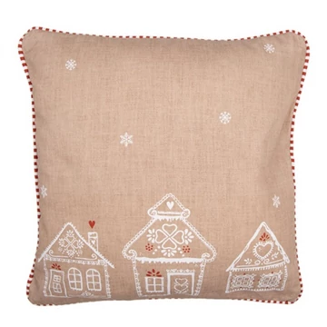 Párnahuzat 40x40cm, 100% pamut, Gingerbread Bliss, CLEEF.GBB21