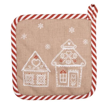 Edényalátét 20x20cm, 100% pamut, Gingerbread Bliss, CLEEF.GBB45