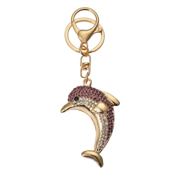 Fém kulcstartó delfines, üveggyönggyel, 4x2x6cm, CLEEF.JZKC0187 Fém kulcstartó delfines, üveggyönggyel, 4x2x6cm, CLEEF.JZKC0187