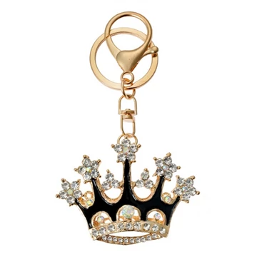 Fém kulcstartó koronás, üveggyönggyel, 4x2x6cm, CLEEF.JZKC0199 Fém kulcstartó koronás, üveggyönggyel, 4x2x6cm, CLEEF.JZKC0199