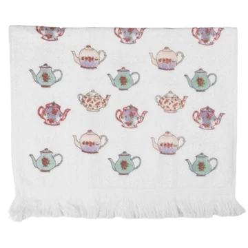 Konyhai kéztörlő 40x66cm, pamut, teáskannás, CLEEF.CT035 Konyhai kéztörlő 40x66cm, pamut, teáskannás, CLEEF.CT035