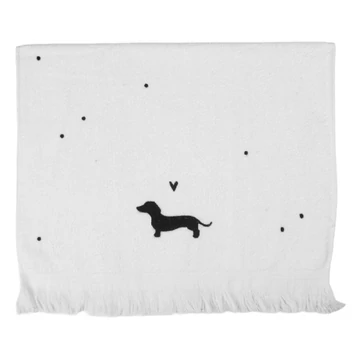 Konyhai kéztörlő 40x66cm, pamut, fekete tacsis, CLEEF.CTPWS-2