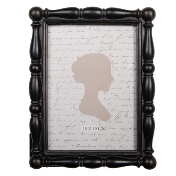 Fekete balusztrádos képkeret 15x2x19/10x15cm, műanyag, CLEEF.2F1304