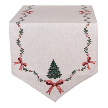 Asztali futó 50x160cm,100% pamut, Traditional Christmas Harmony, CLEEF.TCH65