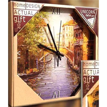 Üveg falióra 30x30cm, vegyes , D.I.19