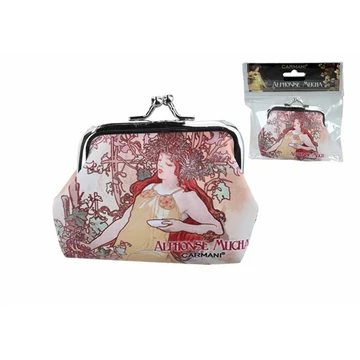 Műbőr pénztárca 9x7,5x2cm,Mucha:Ősz, H.C.021-3601