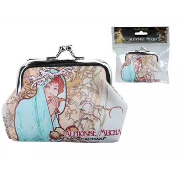 Műbőr pénztárca 9x7,5x2cm,Mucha: Tél, H.C.021-3603