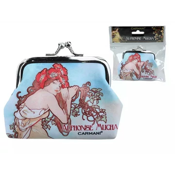 Műbőr pénztárca 9x7,5x2cm ,Mucha: Nyár, H.C.021-3604