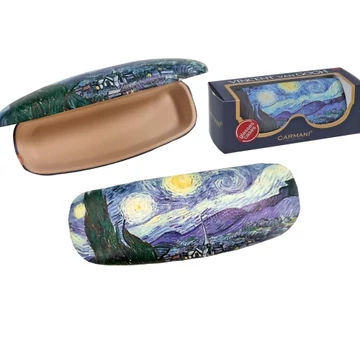 Szemüvegtok 16x6,5x4cm, műbőr/műanyag, Van Gogh: Csillagos éj, H.C.021-8227