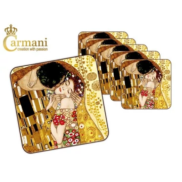 Parafa poháralátét 10x10cm 6db-os,Klimt:The Kiss, H.C.532-1211