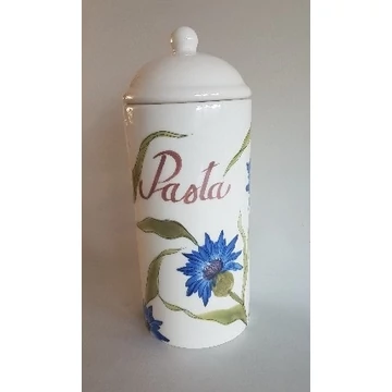 Búzavirágos tésztatartó,kerámia,kézzel festett, V.K.11-23