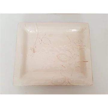 Antik rózsás tál,kerámia,kézzel festett-31,5x27x3cm, V.K.23-27-02