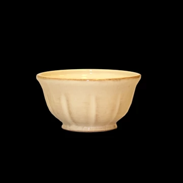 Romantik tálka, natúr,kerámia,kézzel festett-dia.13,5x7,5cm-3dl, V.K.27-12