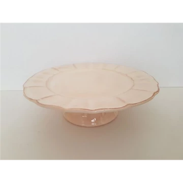 Romantik antikolt tortatál,natúr,kerámia,kézzel festett-dia28,5x9cm, V.K.27-28
