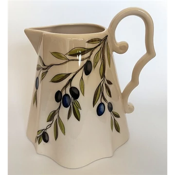 Violin olajbogyós kancsó,kerámia,kézzel festett-2,5l, V.K.36-01-01