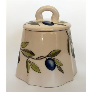 Violin olajbogyós cukortartó,0,25l, kerámia, kézzel festett, V.K.36-03 Violin olajbogyós cukortartó,0,25l, kerámia, kézzel festett, V.K.36-03