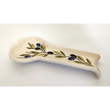 Violin olajbogyós fakanáltartó fekvő,25x12,5 x3cm, kerámia, kézzel festett, V.K.36-11