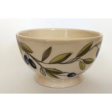 Violin olajbogyós műzlistál,0,6l , kerámia, kézzel festett, V.K.36-12-01