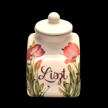 Televirágos fűszertartó nagy,pipacs,kerámia,kézzel festett-12x13,5x18cm-1,4liter, V.K.43-22 Televirágos fűszertartó nagy,pipacs,kerámia,kézzel festett-12x13,5x18cm-1,4liter, V.K.43-22