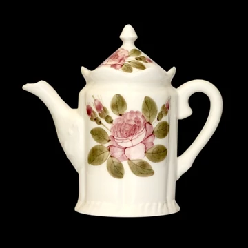 Romantik rózsás kanna, kerámia,kézzel festett-1liter, V.K.44-01